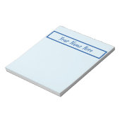Minimalistische kantoor handmatige notities navy n notitieblok (Linkerzijde)