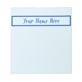 Minimalistische kantoor handmatige notities navy n notitieblok (Voorkant)