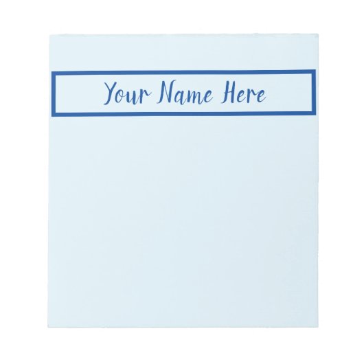 Minimalistische kantoor handmatige notities navy n notitieblok (Voorkant)