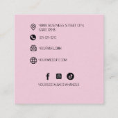 Minimalistische kapper vierkante visitekaartje (Achterkant)