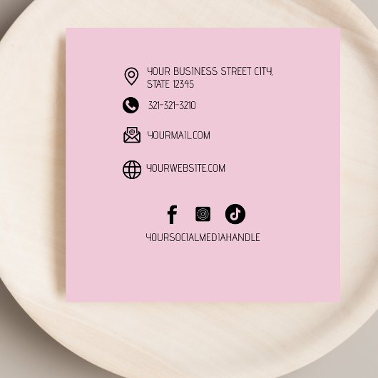 Minimalistische kapper vierkante visitekaartje