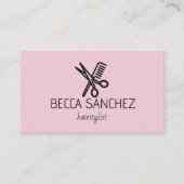 Minimalistische kapper visitekaartje (Voorkant)