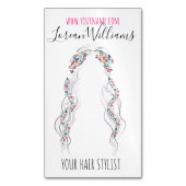 Minimalistische Kapsel Bruid Golvend Haar Chic Blo Magnetisch Visitekaartje (Voorkant Verticaal)