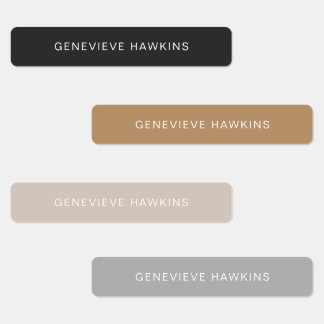 Minimalistische karamel thema naamlabels labels