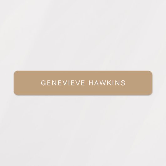 Minimalistische karamel thema naamlabels labels (Design 2)