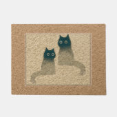 Minimalistische kat deurmat (Voorkant)