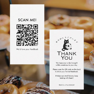 Minimalistische kat donut laat een review achter Q Visitekaartje