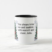 Minimalistische kat en hond vakantie bij elkaar mok (Midden)