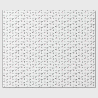 Minimalistische kat & garen handgetekend inpakpapi cadeaupapier