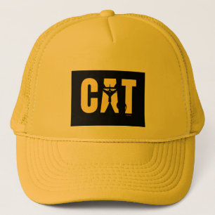 Minimalistische kat grafische hoed trucker pet