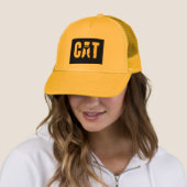Minimalistische kat grafische hoed trucker pet (In situ)