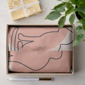 Minimalistische kat lijn kunstpatroon tissuepapier (Geschenk)