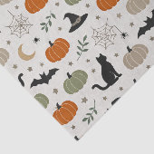 Minimalistische kat pompoen Halloween Tissuepapier (Detail)