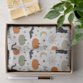 Minimalistische kat pompoen Halloween Tissuepapier (Geschenk)