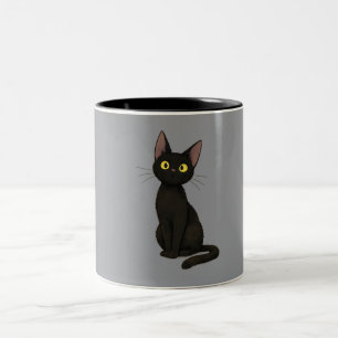 Minimalistische kat twee-tinten koffiemok tweekleurige koffiemok
