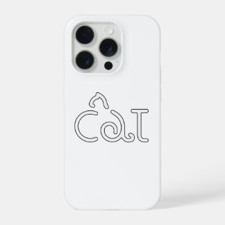 Minimalistische kat typografie ontwerp – moderne l iPhone 15 pro case