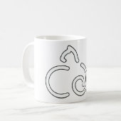 Minimalistische kat typografie ontwerp – moderne l koffiemok (Voorkant links)