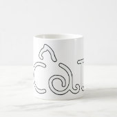 Minimalistische kat typografie ontwerp – moderne l koffiemok (Center)