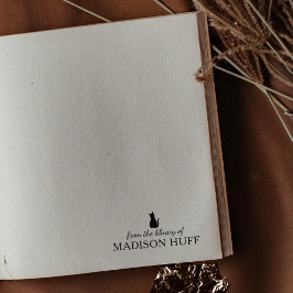 Minimalistische kat uit de bibliotheek van het boe rubberstempel