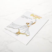 Minimalistische Kathak Solo dansvoorstelling Folie Uitnodiging (Gedraaid)