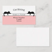 Minimalistische katshouding visitekaartje (Voorkant / Achterkant)