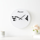 Minimalistische katten wandklok (Huis)