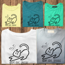 Minimalistische kattenouder t-shirt