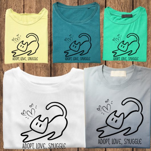 Minimalistische kattenouder t-shirt