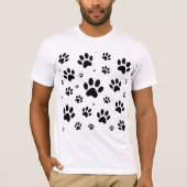 Minimalistische kattenpootafdruk t-shirt (Voorkant)