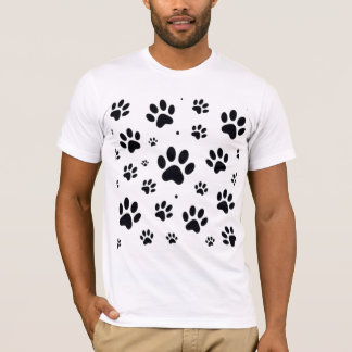 Minimalistische kattenpootafdruk t-shirt