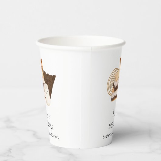 Minimalistische Kawaii S'more Love & Fun Baby show Papieren Bekers (Rechts)