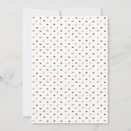 Minimalistische Kawaii Sushi Patroon Mooie Japanse Kaart