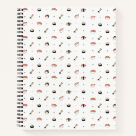 Minimalistische Kawaii Sushi Patroon Mooie Japanse Notitieboek