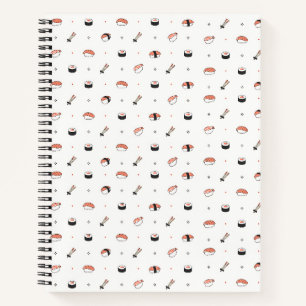 Minimalistische Kawaii Sushi Patroon Mooie Japanse Notitieboek