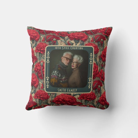 Minimalistische Keepsake bruiloft Sierkussen (Achterkant)