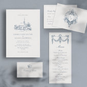 Minimalistische kerk locatie schets klassieke brui kaart