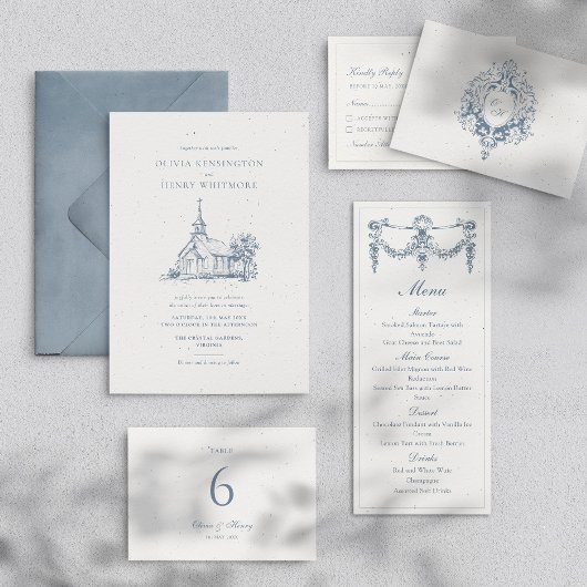 Minimalistische kerk locatie schets klassieke brui kaart