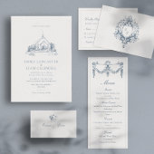 Minimalistische kerk locatie tekenen bruiloft kaart