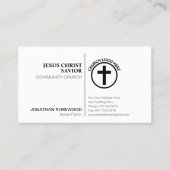 Minimalistische kerkvoorgangers en religieuze figu visitekaartje (Voorkant)