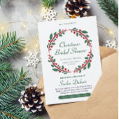 Minimalistische kerst bruids douche uitnodiging