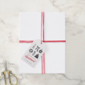 Minimalistische Kerst Calligrafie Gift Tag Cadeaulabel (Met Touw)