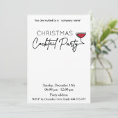 Minimalistische kerst cocktail party corporate kaart (Staand voorkant)