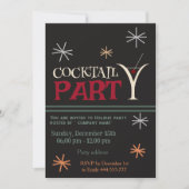 Minimalistische kerst cocktail party corporate kaart (Voorkant)