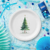 Minimalistische Kerst-Dennenboom Bord – Kerstmaalt (Feest)