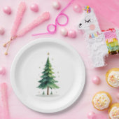 Minimalistische Kerst-Dennenboom Bord – Kerstmaalt (Feest)