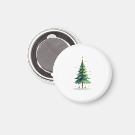 Minimalistische Kerst-Dennenboom Magneet – Kerstmi
