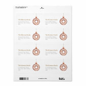 Minimalistische kerst donut Ornament Etiket (Full Sheet)