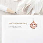 Minimalistische kerst donut Ornament Etiket (Insitu)