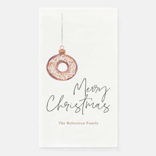 Minimalistische kerst donut Ornament Servet (Voorkant)