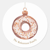 Minimalistische kerst donut Ornament Sticker (Voorkant)